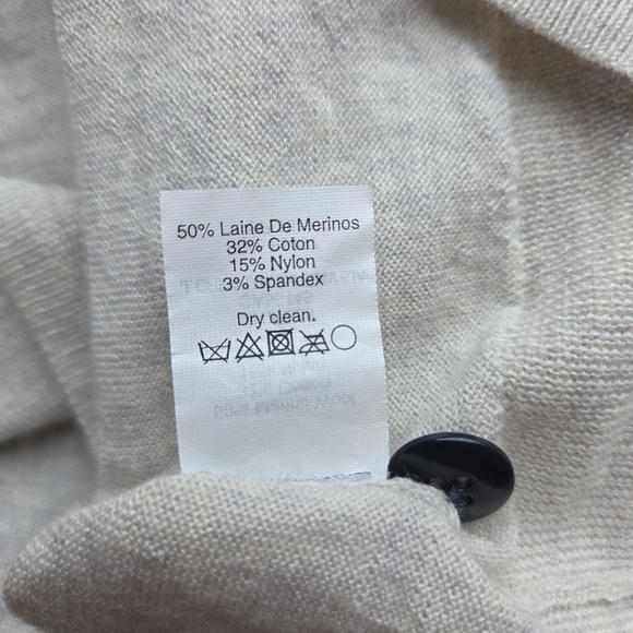 J. Crew Colorblock Cardigan with Navy, Off White, And Green Size M - Picture 6 of 6